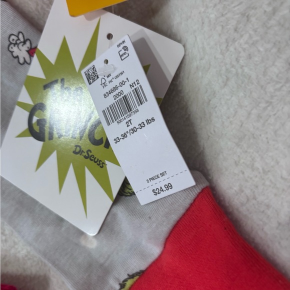 Grinch Holiday Pajama & Sweatshirt Size 2T - Picture 10 of 10